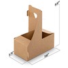 MT Products 2 Cup Kraft Paperboard Small Drink Carrier with