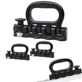 2 x quadruple fitting end fitting for airline rail 4000 daN, foldable