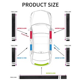 Yuiturt 10 Pcs Car Door Sill Protector Strips, Carbon Fiber Scratch Resistant Entry Guard, Universal Sill Protectors for Door Threshold, Durable Bumper Protection Film for Cars, Trucks & SUVs