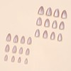 JUSTOTRY Pack of 24 Glitter Plain Nails for Sticking, Short,