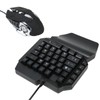 One Handed Gaming Keyboard and Mouse Combo, RGB Rainbow Backlit