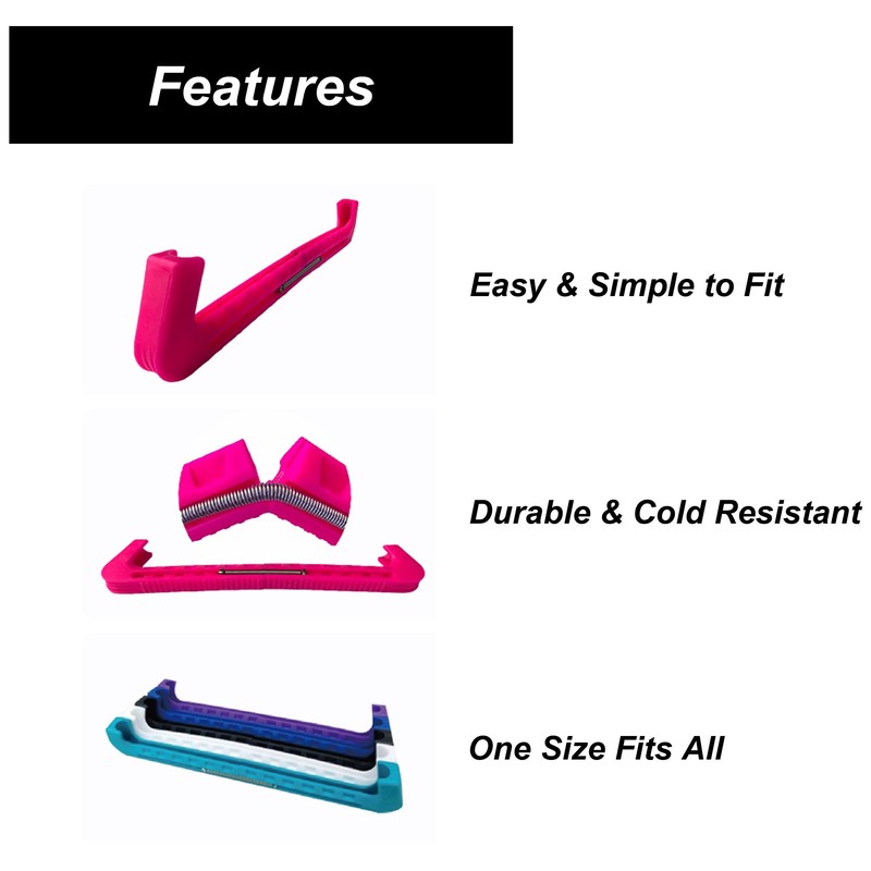 Xcess Adjustable Pearl Ice Skate Guards - Multiple Colours (Red)