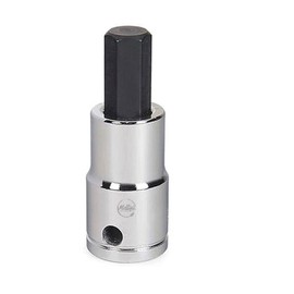 1/2" Dr, 5/16" Size, SAE Hex Bit Socket, 6 Pts, Finish: High Polished Chrome, Mfr: 35210-TH-A