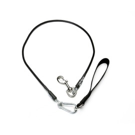 VirChewLy Indestructible Leash for Dogs, 5.6', Large, Black