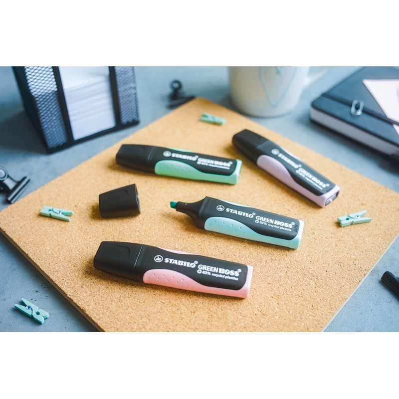 Highlighter - STABILO GREEN BOSS Pastel - Pack of 10