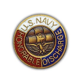 HMC Navy Honorable Discharge Small Lapel Pin - 14232 (9/16 inch)