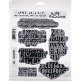 Stampers Anonymous CLING RBBR STAMP SET FADED TYPE