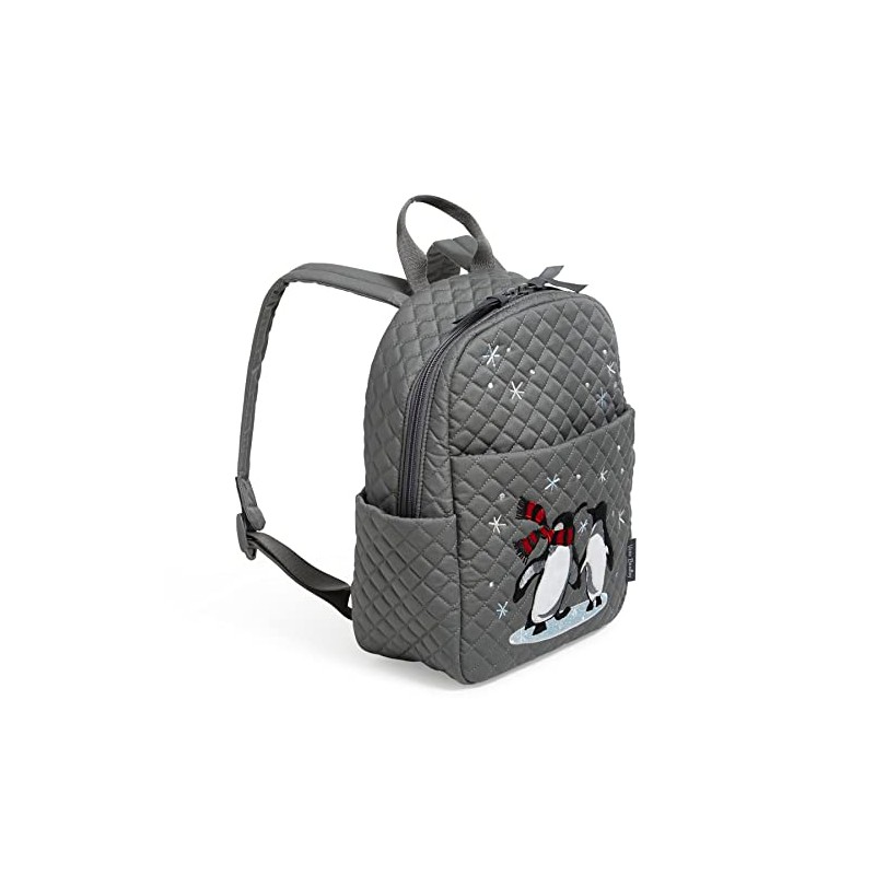 Vera Bradley Women's Small Backpack Bookbag, Penguin Pair-Recycled Cotton, One
