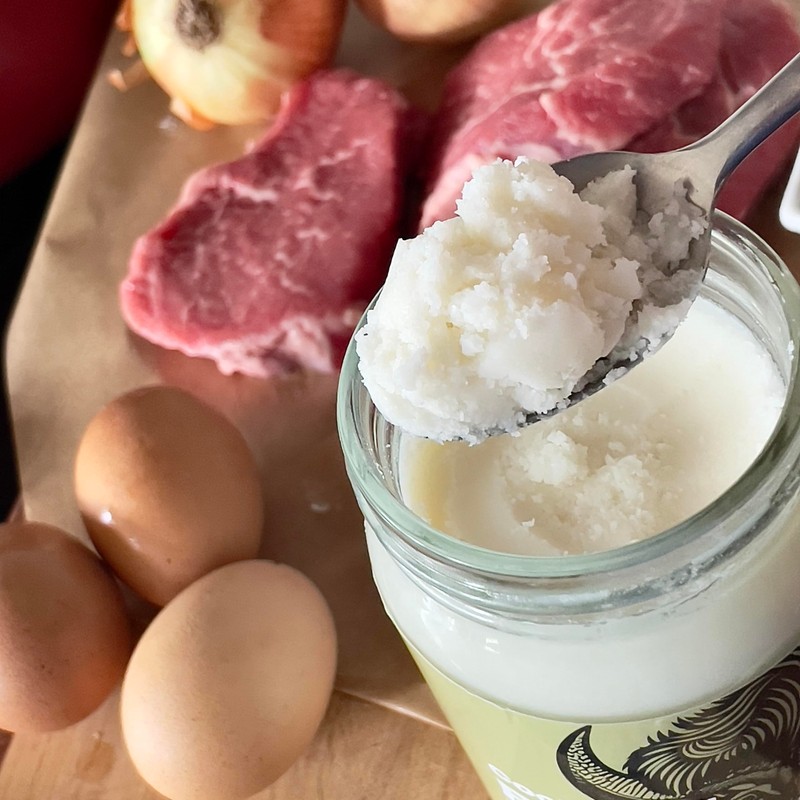 Big Crazy Buffalo Bison Tallow Cooking Oil, For Baking, Frying,