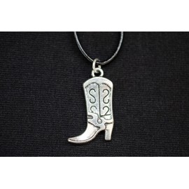 Miniblings Cowboy Boots Necklace Western Cowgirl Boots Cowboy Handmade Fashion Jewellery I Leather Chain Leather, Metal