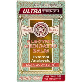 Electric Medibalm Net 2.45 oz (70g) Ointments, Creams & Oils,Muscular Aches, Stiff Neck, Headaches, Toothaches, Colds, Stuffy Nose, Insect Bites, Bruises, Sores, Shoulder Sprains