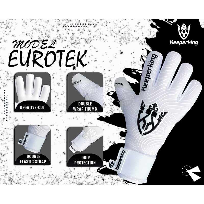 Keeperking Goalkeeper Gloves for Adults Football Gloves Men's Inner Seam