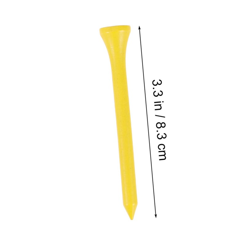 WOONEKY 100pcs Golf Tees Wooden Yards for Tee Box Friction