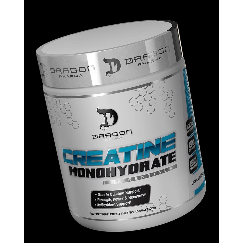DRAGON PHARMA Creatine Monohydrate, Aid Muscle Recovery, Post-Workout Supplement, Antioxidant