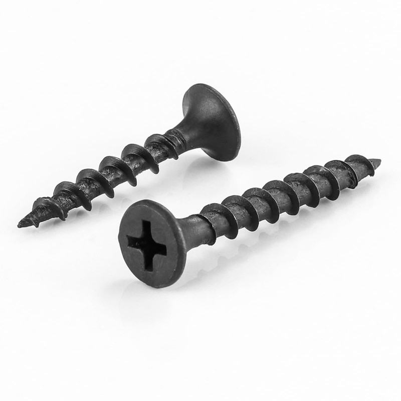 Wensilon #6 Black Fastener Drywall Screws Kit-Phillips with coarse Threaded