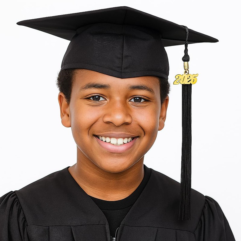 Newrara Graduation Unisex Matte Adult Graduation Cap with Tassel (Black)