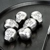 4 PCS Stainless Steel Skull Head Ice Cube with Silicone
