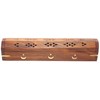 govinda Wooden Coffin Incense Burner - 12" Moon Star -
