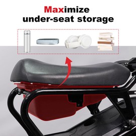 xitomer Under Seat Storage Container Fit for Scooter NPS50 Ruckus 50 2024 2023 2022 2021 2020 2019 2018 Zoomer 2017 2016 2015 2014 Ruckus 50 2003-2024, Lowered Drop Seat Tray Cargo Bin Replacement