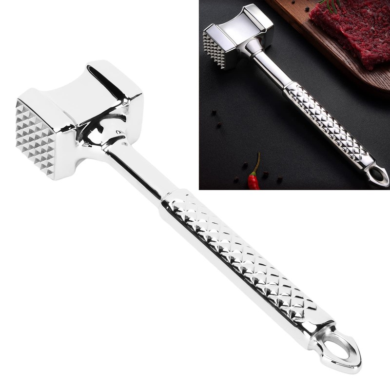 Topyond Meat Tenderizer, Stainless Steel Heavy Duty Mallet & Pounder,