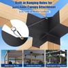 Pergola Bracket,4''x4'' Pergola Hardware,12Pcs Alloy Steel DIY Kit(6xBase Bracket,2x4-Way,4x3-Way Right
