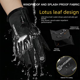 WANSENAMZ Winter Warm Gloves for Men Women Touch Screen Gloves Water Resistant Windproof Thermal Gloves for Cold Weather Cycling Driving Hiking (Black1-Cover, XXL)