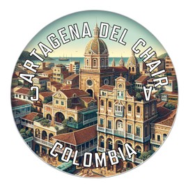 Cartagena del Chaira Colombia Souvenir Die Cut Decorative Flat Magnet 2-Inch