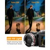 Video Camera 4K 60FPS Camcorder, 48MP 21X Digital Zoom Vlogging