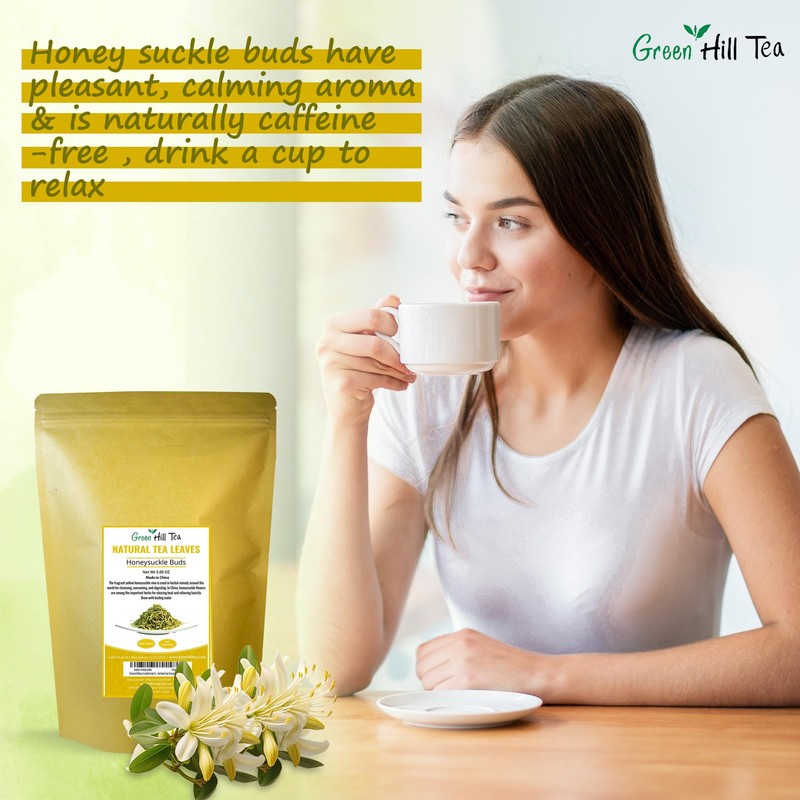 Greenhilltea traditional health herbs, Premium Honeysuckle buds 5 OZ (142