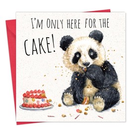 Twizler Funny Birthday Card Panda - Funny Card for Men or Women - Happy Birthday for Him or Her - Animal Humour - Blank Inside