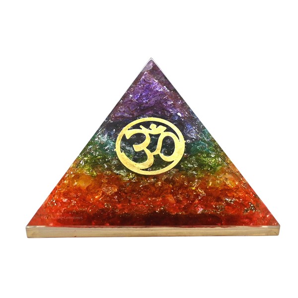 Amazing Gemstone Large Orgone Pyramid | Onyx Chakra Pyramid Crystal