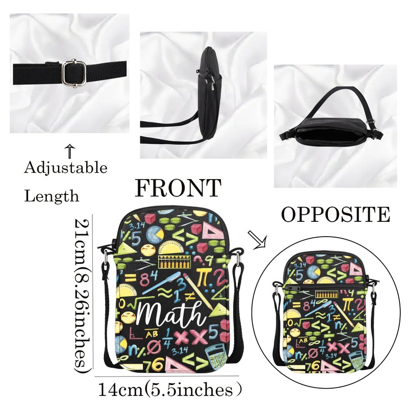 UJIMS Math Teacher Appreciation Gift Math Lover Crossbody Bag Mathematical