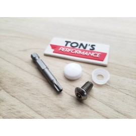 Ton's Performance Custom Harley Davidson Parts cap Stainless Steel Anti Theft Torx Bolt Harley Seat Mounting Rear Fender White Cap