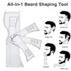 Beard Stencils with Comb and Ruler for Goatee, Sideburns, Neckline,