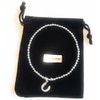 Sterling Silver 925 Beaded Stretch Horseshoe Charm Bracelet