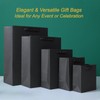 HANSWARE 6 Pack 13" Large Black Gift Bags with Handles