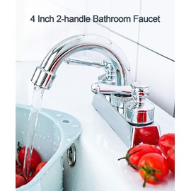 Mezcladora para Lavabo de Baño, Grifo para Lavabo de Baño, Llave Mezcladora para Baño, Grifo de Baño, Llaves Lavabo Baño, Grifo Mezclador Para Lavabo, Cromado Pulido, Cuerpo de Zinc, SP-40001-2