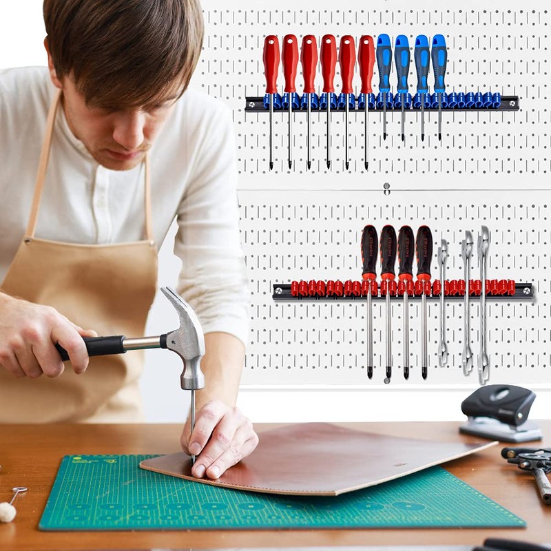 3-H Screwdriver Organizer, 4 pcs Pegboard Screwdriver Holder,Newly Opened Mold