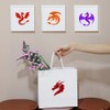 FINGERINSPIRE 9 PCS Dragon Painting Stencil 5.9x5.9inch Dragon Silhouette Template