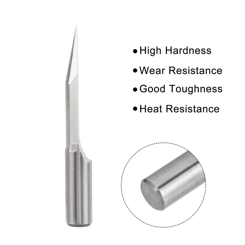 sourcing map Wood Engraving Bit Solid Carbide 6mm Shank, 30