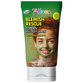 7th Heaven Tea Tree Peel Off Face Mask with Niacinamide - 50ml Multi-Use Tube - Blemish Rescue - Oily and Blemish Prone Skin