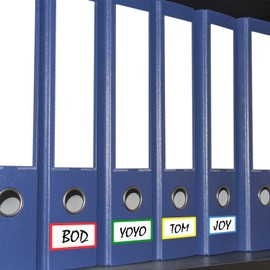 250 PCS Name Tags Labels 2 x 1 Inch Colored Rectangular Self-Adhesive Sticky Stickers Waterproof Revmoable for Clothes Gifts School Office Business