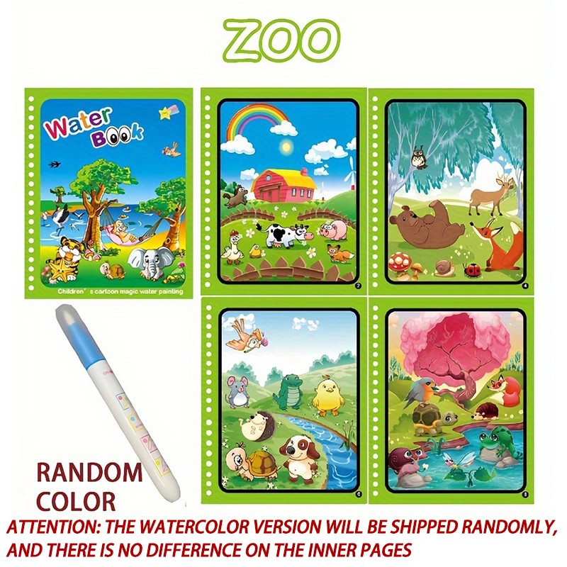 Reusable Water Drawing Book for Kids – Mess-Free Magic Coloring