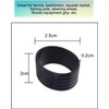 Nlinlin 5 Pcs Black Tennis Racket Handle Rubber Ring Stretchy