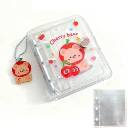 KUAIDHFK Sealing Notebook, A8, Transparent Binder, Girls, Mini 3 Holes, Seal Storage, Pushing Goods, PVC, Removable, Waterproof, Abrasion Resistant, Cute, Page-type, Multi-functional Storage, Kids