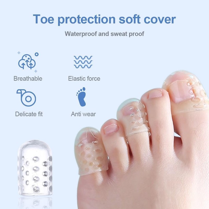 30 Pcs Protectores de Dedos de los Pies, Tapas de