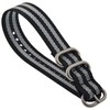 MZBUTIQ 19mm Black/grey Nylon Watch Strap Replacement Band Wrist Band