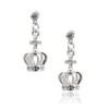 Spinningdaisy Perfect Crown Earring Set Silver Plated