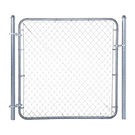 Adjust-A-Gate Chain Link Fence Gate w/Round Frame, Fits 24-72 in. Openings & Up to 12 ft. - Heavy-Duty Outdoor Reinforcement & Accessories for Gates and Fences