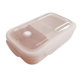 Asvel Lantus WTL-T500 Lunch Box, 16.9 fl oz (500 ml), Pink, Freezable, Width 7.0 x Depth 4.2 x Height 2.5 inches (17.8 x 10.8 x 6.3 cm), Antibacterial, 1 Tier